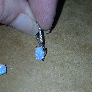 Silver Opal Earrings